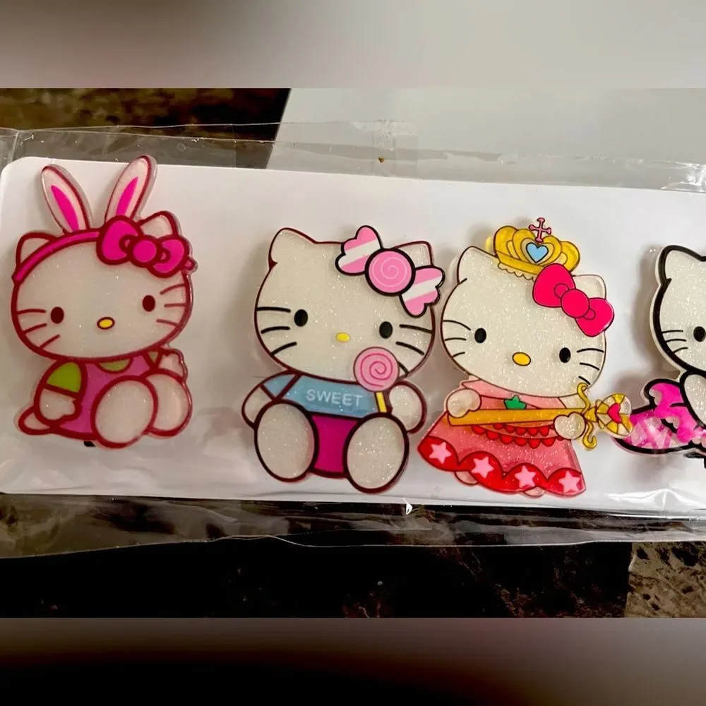 10PCS Baby Toddler Girls Accessories Hello Kitty Paterns Hair Clips